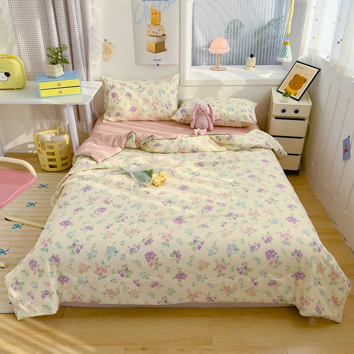 Summer Soy Fiber Thin Quilt Comforter Soft Air Conditioning Quilt/Duvet/Blanket Bed Duvets 150x200 200x230 Machine Washable
