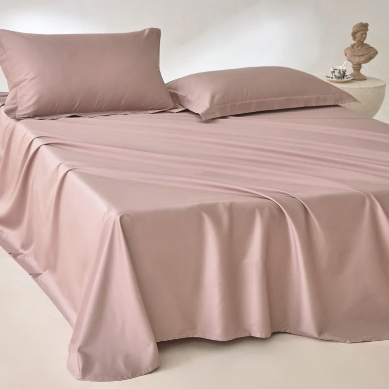 Egyptian Cotton Bed Flat Sheet, 1PC 800 Thread Count Top Sheets for Single Double King Queen Bed, Luxury Soft Bedsheet Bed Linen