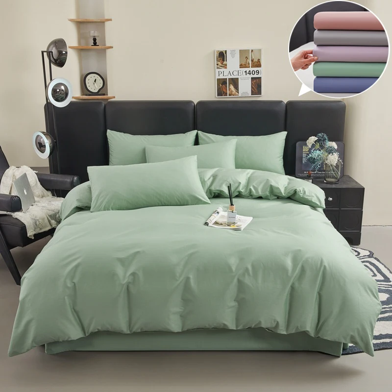 WASART Polyester cotton duvet cover with pillowcase cozy couple luxury bedding set quilt cover single double bed queen king size