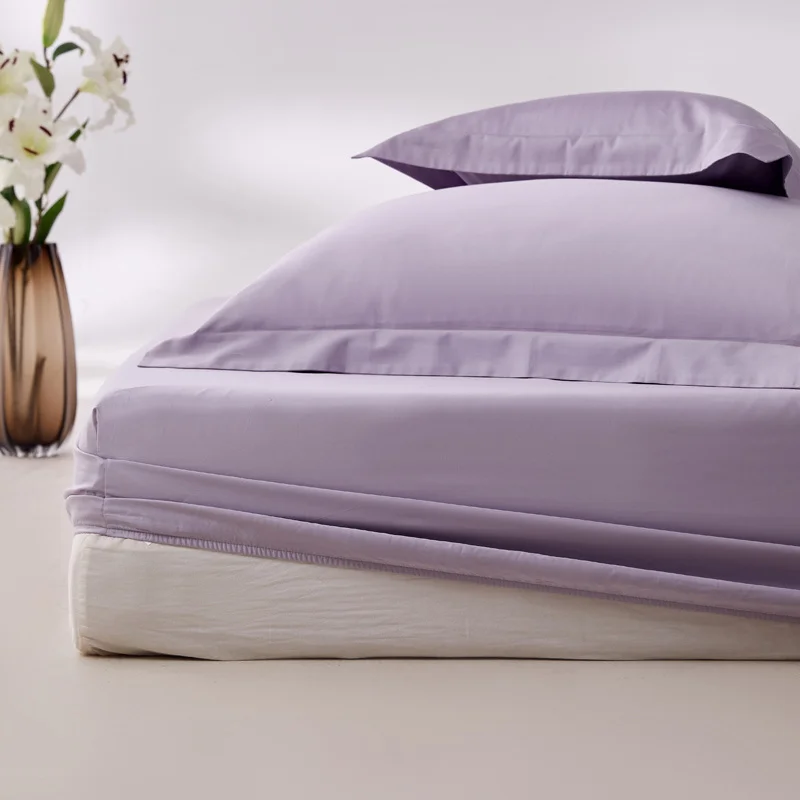 High End Egyptian Cotton Fitted Sheet with Elastic Bands Non Slip Adjustable Mattress Covers for Single Double Queen King Bed