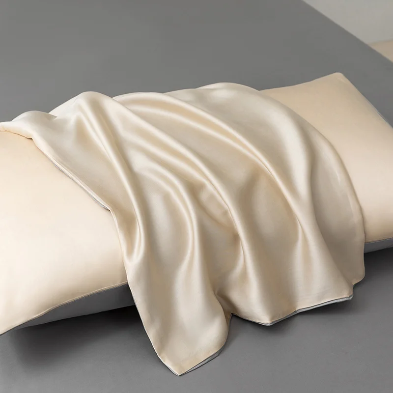 Natural Mulberry Silk Pillowcase Bedding Home Decoration Luxury Double Sides Pure Silk Pillow Case 23 Momme 100% Silk 2pcs Cover