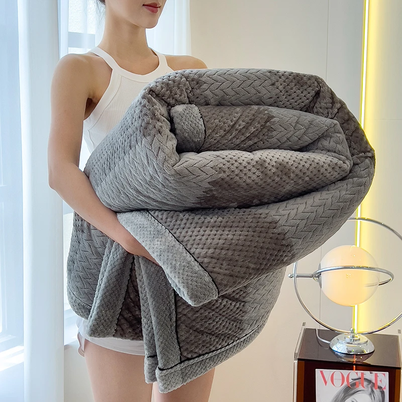 Fluffy Coral Velvet Blanket New Fleece Plush Comfortable Thickened and Warm Soft Sofa Cover Throw Blankets Luxury Bed Blanket