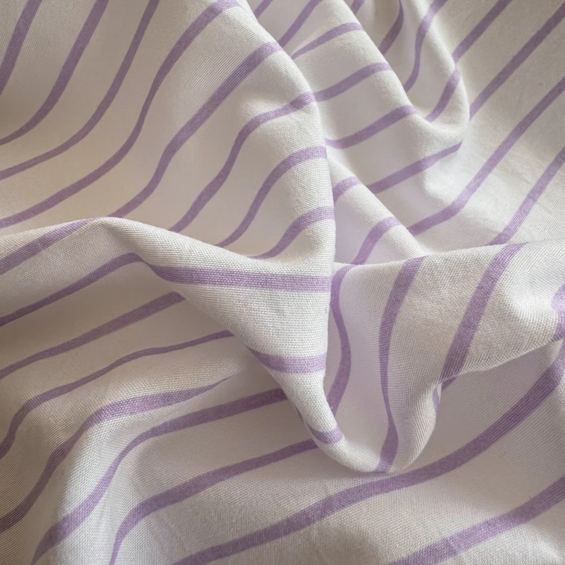 Simple Striped Washed Cotton Duvet Cover Set 3/4 Pieces Bedding Set with Quilt Cover Bed Sheet Sets Pillowcase Soft Breathable