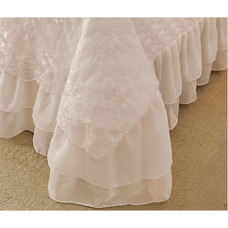 WASART Quilted thicken white bed sheet summer bedspread couple 2 people bed linens luxury double bed bedding king size 180x200cm