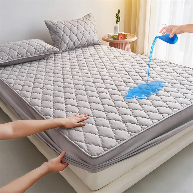 Premium Waterproof Mattress Protector Ultra Soft Breathable Washable Bed Fitted Sheet Mattress Cover Single Double Queen Size