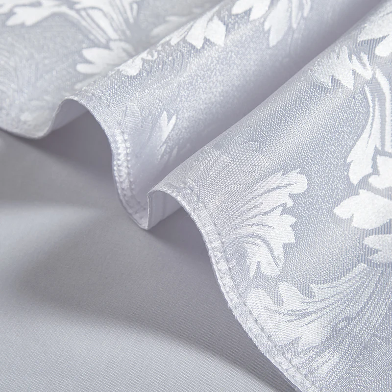 WASART Satin rayon jacquard white duvet cover couple 2 people double bed quilt cover bedding set queen king size comforter set