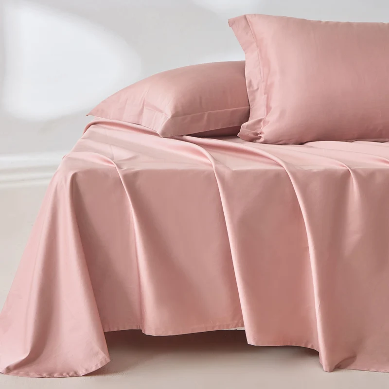 Egyptian Cotton Bed Flat Sheet, 1PC 800 Thread Count Top Sheets for Single Double King Queen Bed, Luxury Soft Bedsheet Bed Linen