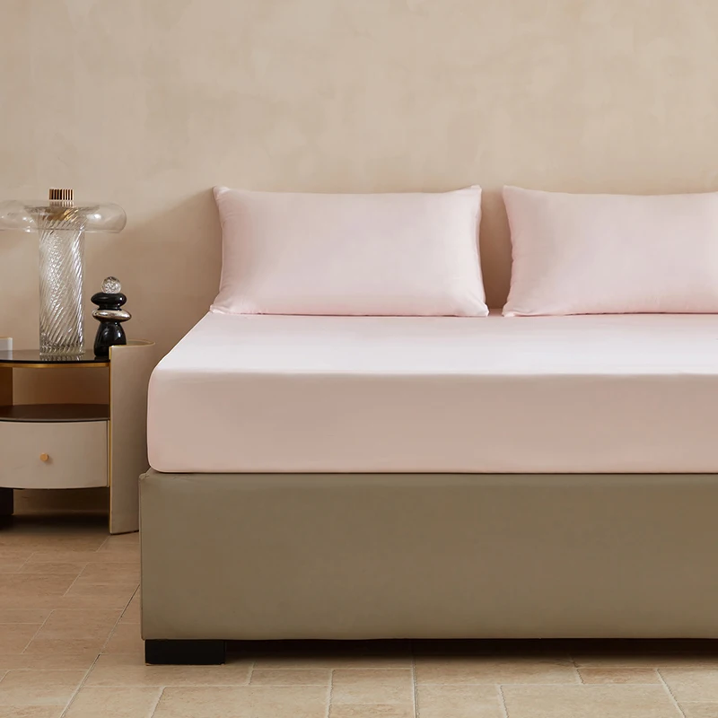 Luxury Mulberry Silk Fitted Bed Sheet with Elastic Bands High End Mattress Cover Customized Bed Cover Smooth Ultra Soft Bedding