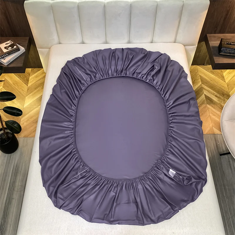 Egyptian Cotton Fitted Sheet with Elastic Bands Adjustable Non Slip Mattress Covers for Twin Double King Queen Bed Soft Bedsheet
