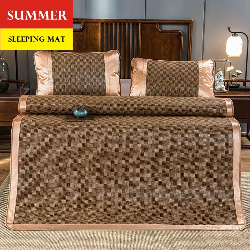 WASART Summer bamboo rattan mat adult children cool sleeping mat sheet 90/150/180cm portable foldable double bed protection pad