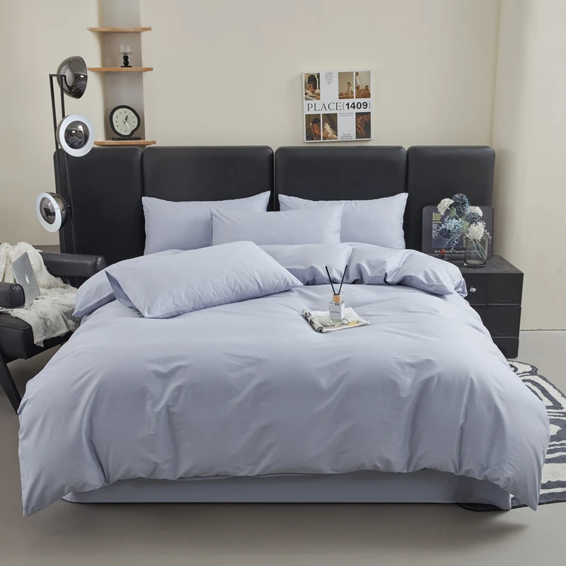 WASART Polyester cotton duvet cover with pillowcase cozy couple luxury bedding set quilt cover single double bed queen king size