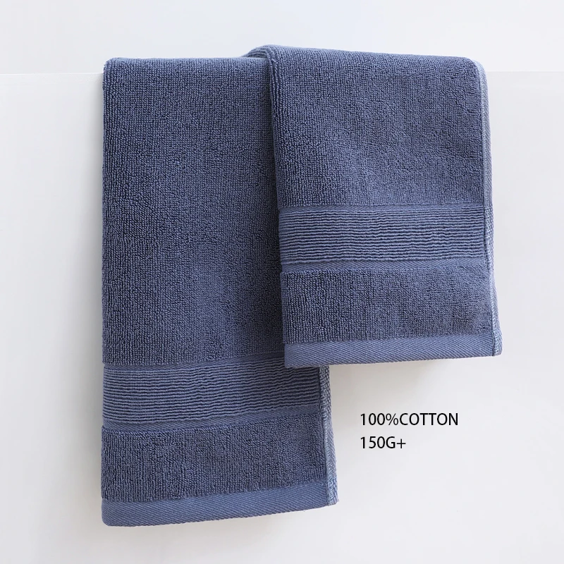 Battilo Cotton Bath Towel Soft Absorbent Face Hand Towels Luxury Hotel Spa Bathroom Towel Solid Beach Towel 2Pcs Bath Towel Set