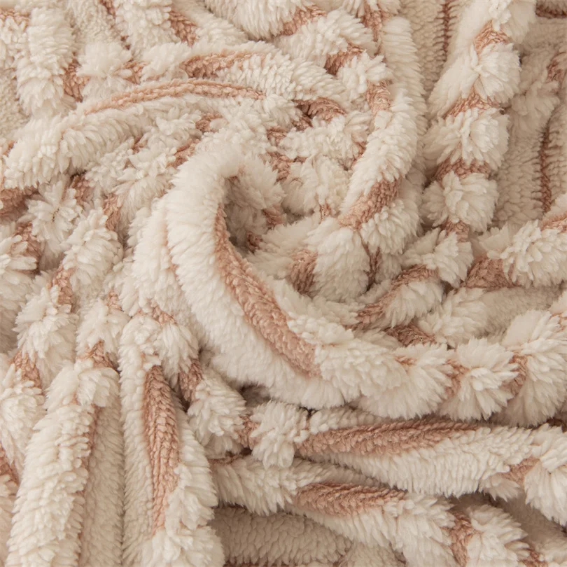 Minimalist Jacquard Plush Fleece Sofa Towel for Living Room Camping Picnic Large Size Blanket Thicken Sofa Cover All Inclusive