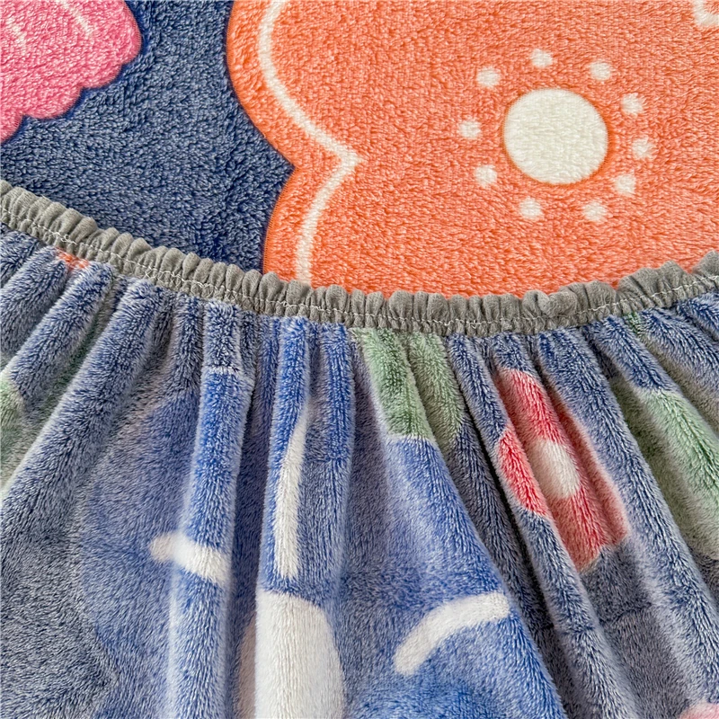 WOSTAR Winter thermal velvet fleece fitted sheet elastic mattress protector cover double bed couple fluffy flannel bed linen 150