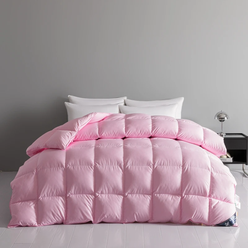 Luxurious White Goose Bed Duvet Super King Size Duvet 5 Stars Hotel Goose Feather Down Quilt Anti Allergen Ultra Soft Comforter