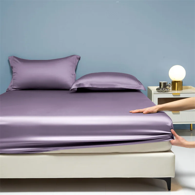 Premium Egyptian Cotton Bedding Fitted Sheet Elastic Band Around Mattress Cover Double Queen King Size Bed Cover No Pillowcase