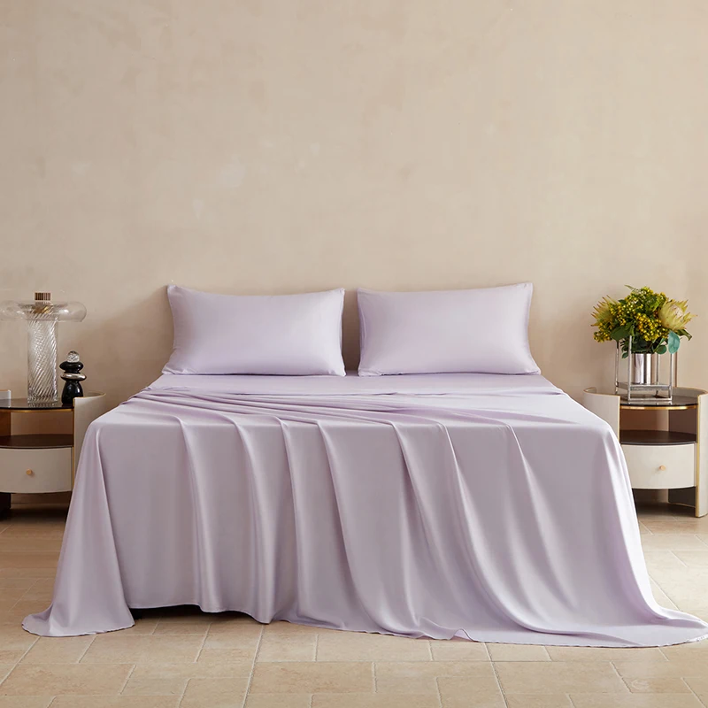 100% Silk 1pc Flat Bed Sheet Luxury Natural Mulberry Silk Bedding Flat Top Sheet Customized Any Size Bedsheet Smooth Bed Linen