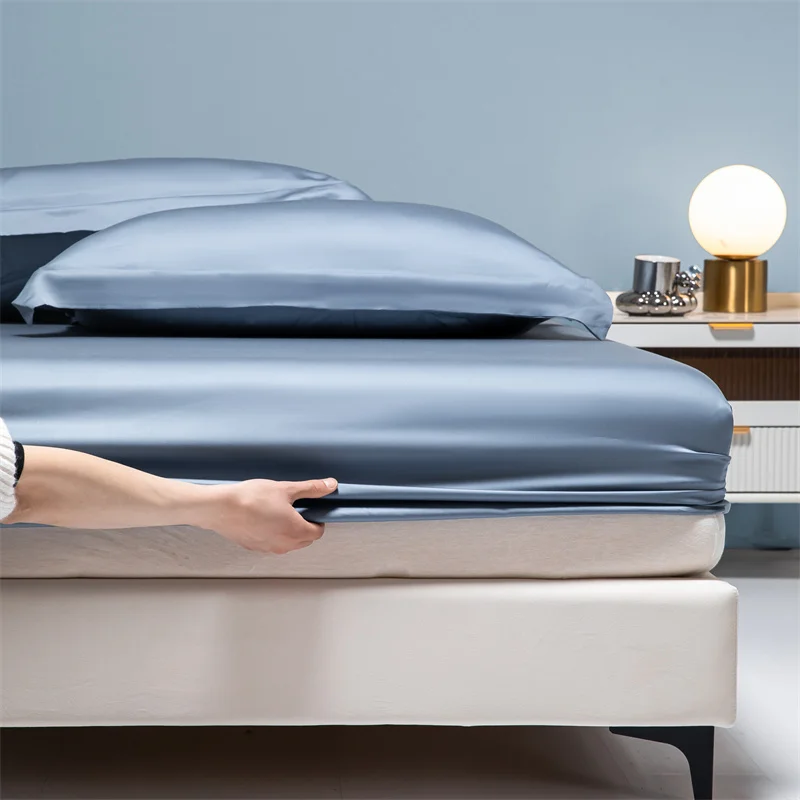 Luxury 100% Bamboo Bed Sheet Set with Fitted Sheets Flat Bedsheet Pillowcase Double Queen King Size Bedding Sets Smooth Silky