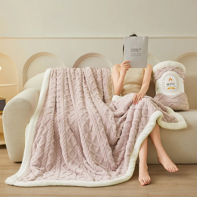 Sherpa Fleece Throw Blanket Queen King Size for Couch, Bed and Sofa, Thick and Warm Blanket, Soft Fuzzy Plush Blanket for Winter