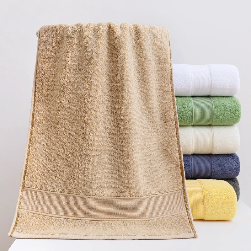 Battilo Cotton Bath Towel Soft Absorbent Face Hand Towels Luxury Hotel Spa Bathroom Towel Solid Beach Towel 2Pcs Bath Towel Set