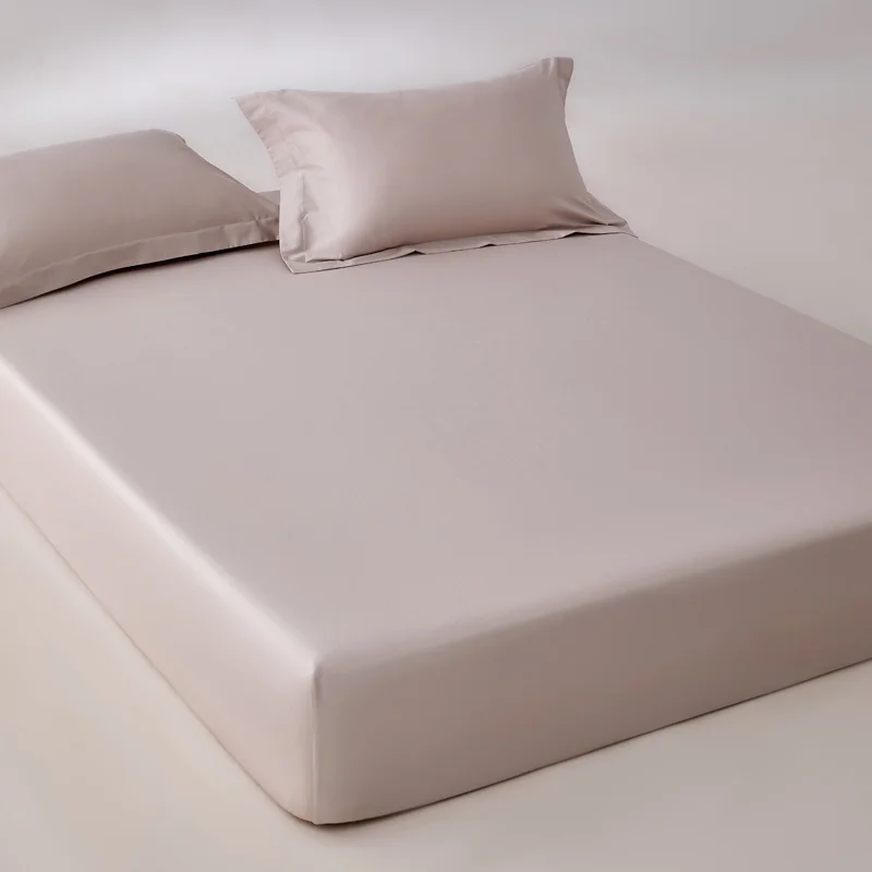 High End Egyptian Cotton Fitted Sheet with Elastic Bands Non Slip Adjustable Mattress Covers for Single Double Queen King Bed